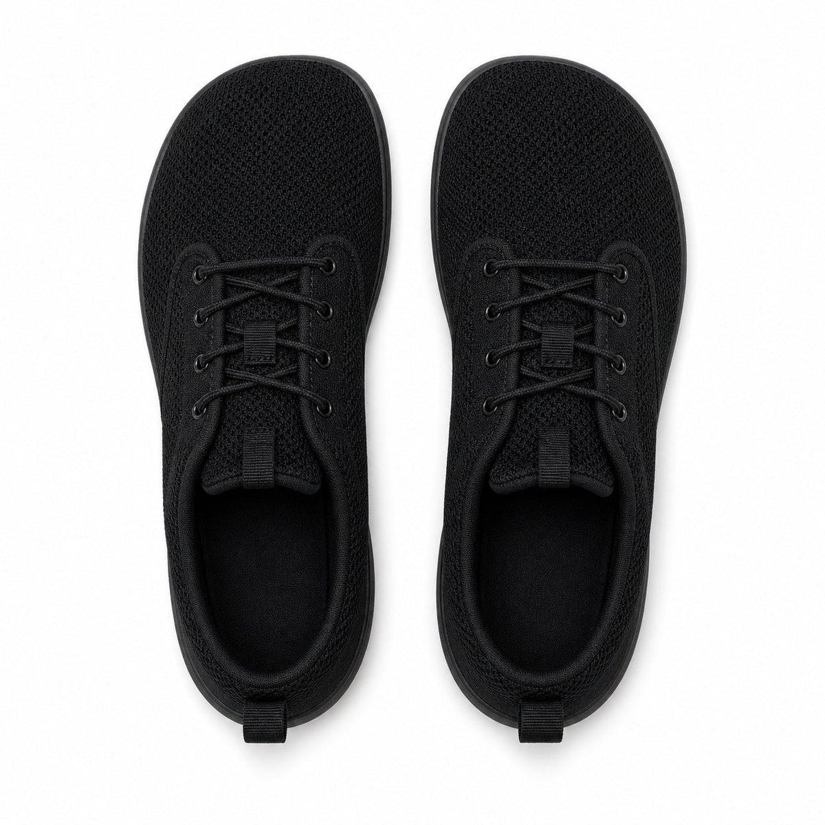 Terra Wide Fit Shoes For Women All Black Top Down Detail