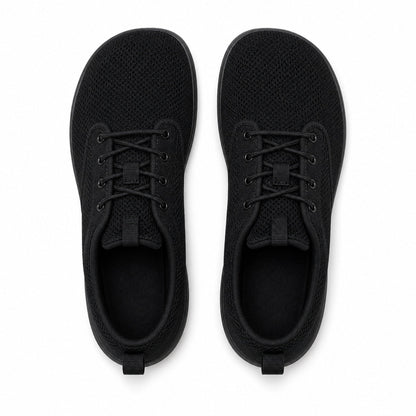 Terra Wide Fit Shoes For Women All Black Top Down Detail