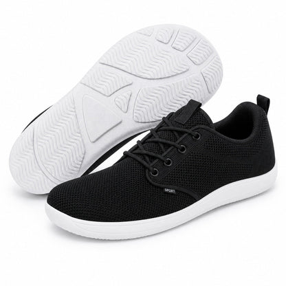 Terra Wide Fit Shoes For Women Black White Front Hero Pair Sole