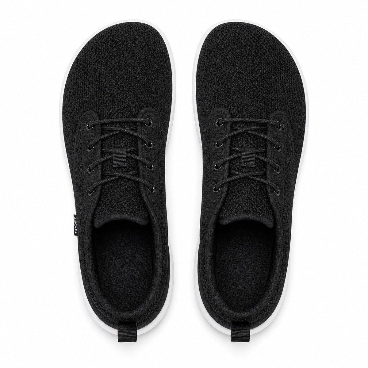 Terra Wide Fit Shoes For Women Black White Top Down Detail