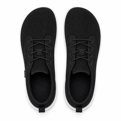 Terra Wide Fit Shoes For Women Black White Top Down Detail