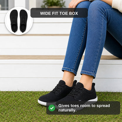 Terra Wide Fit Shoes For Women Black White Wide Fit Feature