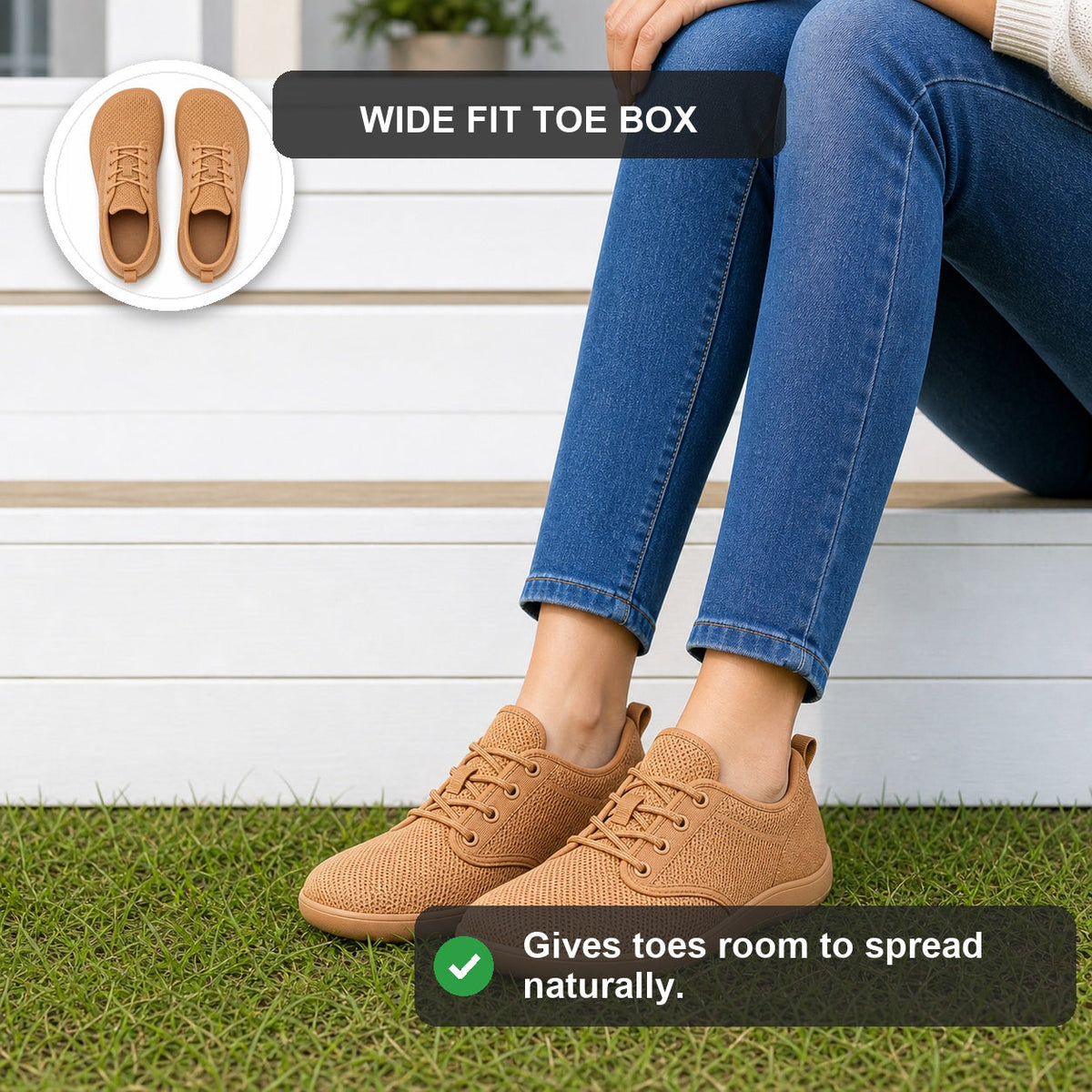 Terra Wide Fit Shoes For Women Brown  Wide Fit Feature