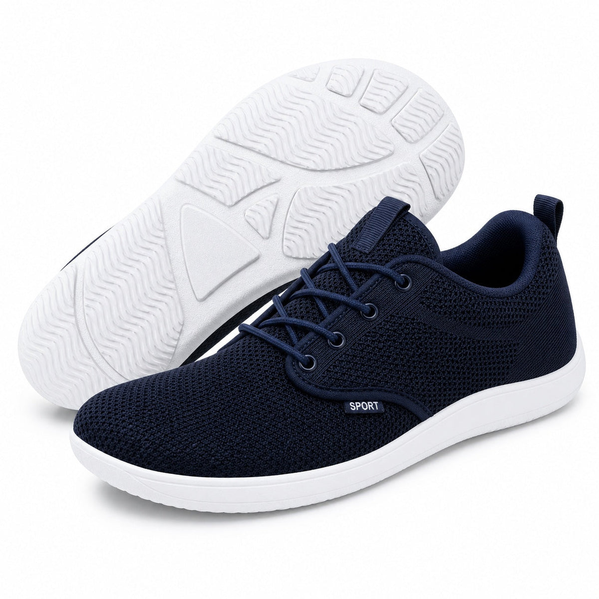 Terra Wide Fit Shoes For Women Navy White Front Hero Pair Sole
