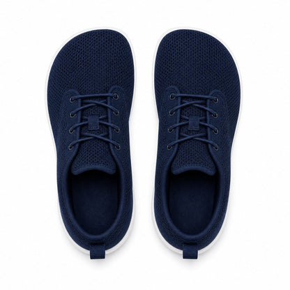 Terra Wide Fit Shoes For Women Navy White Top Down Detail