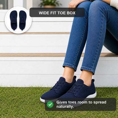 Terra Wide Fit Shoes For Women Navy White Wide Fit Feature