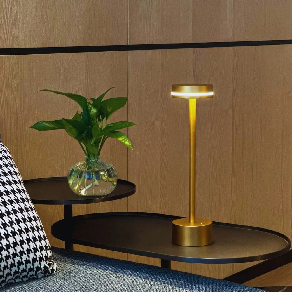 Cosmic Elegance Table Lamp - Rechargeable LED, Touch Dimmable