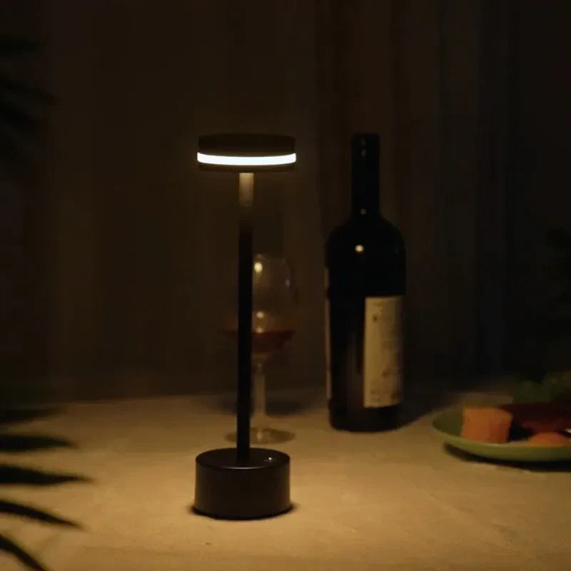 Cosmic Elegance Table Lamp - Rechargeable LED, Touch Dimmable
