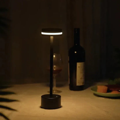 Cosmic Elegance Table Lamp - Rechargeable LED, Touch Dimmable