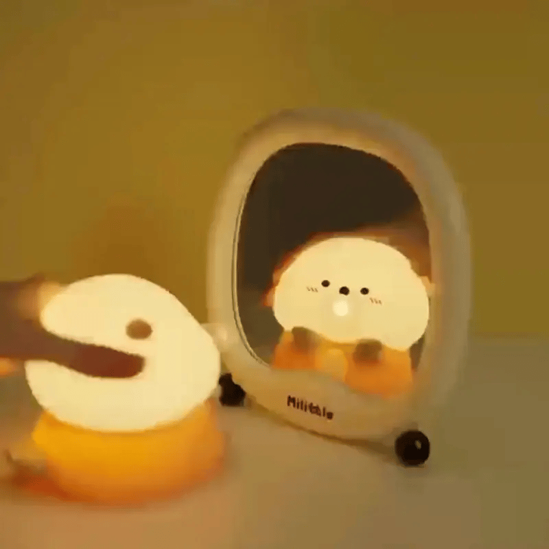 SqueezeBuddies Night Light - Soft Silicone, Tap-Dimmable