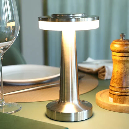 Retro Bar Table Lamp - Rechargeable LED, Touch Dimming