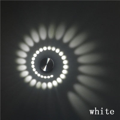 Spiral Light Ceiling/Wall Fixture - 7-Color Pattern Glow