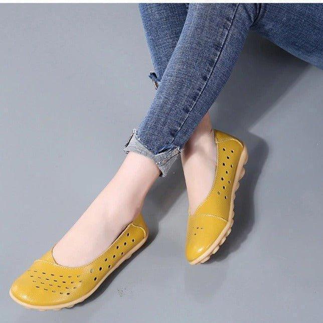 Aurelia Leather Slip-On Flats for Bunions