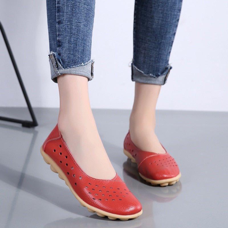 Aurelia Leather Slip-On Flats for Bunions