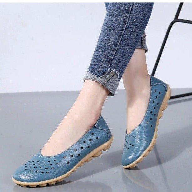 Aurelia Leather Slip-On Flats for Bunions
