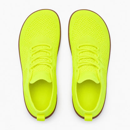 Zenn Wide Toe Barefoot Shoes For Women Colour Lime Top Down Detail